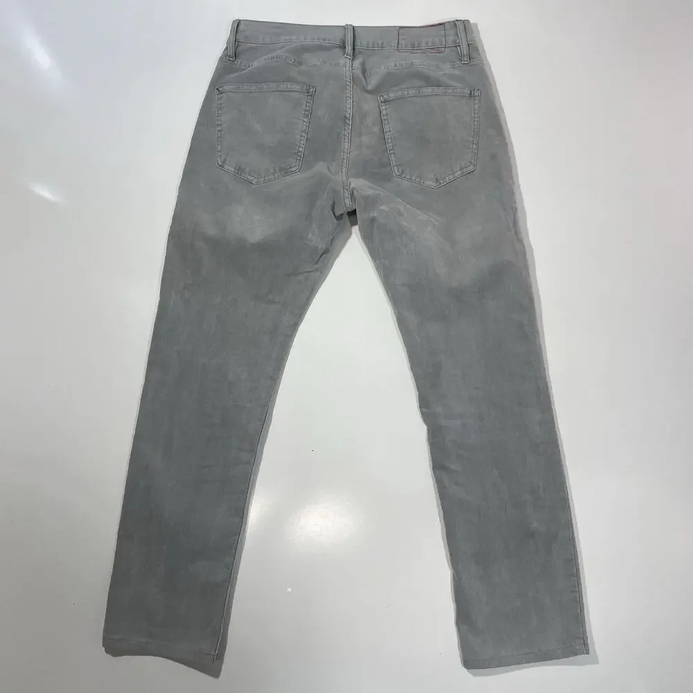 Marine Layer Pants Men’s 32 X 30 Gray Corduroy Cambridge Cord Casual Stretch